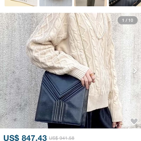 Extremely Rare YSL Yves Saint Laurent Opium Reptile Skin Shoulder Bag w/ Chain - Picture 9 of 13